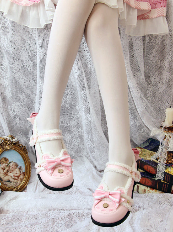Low Heels Fluffy Bear Lolita Original