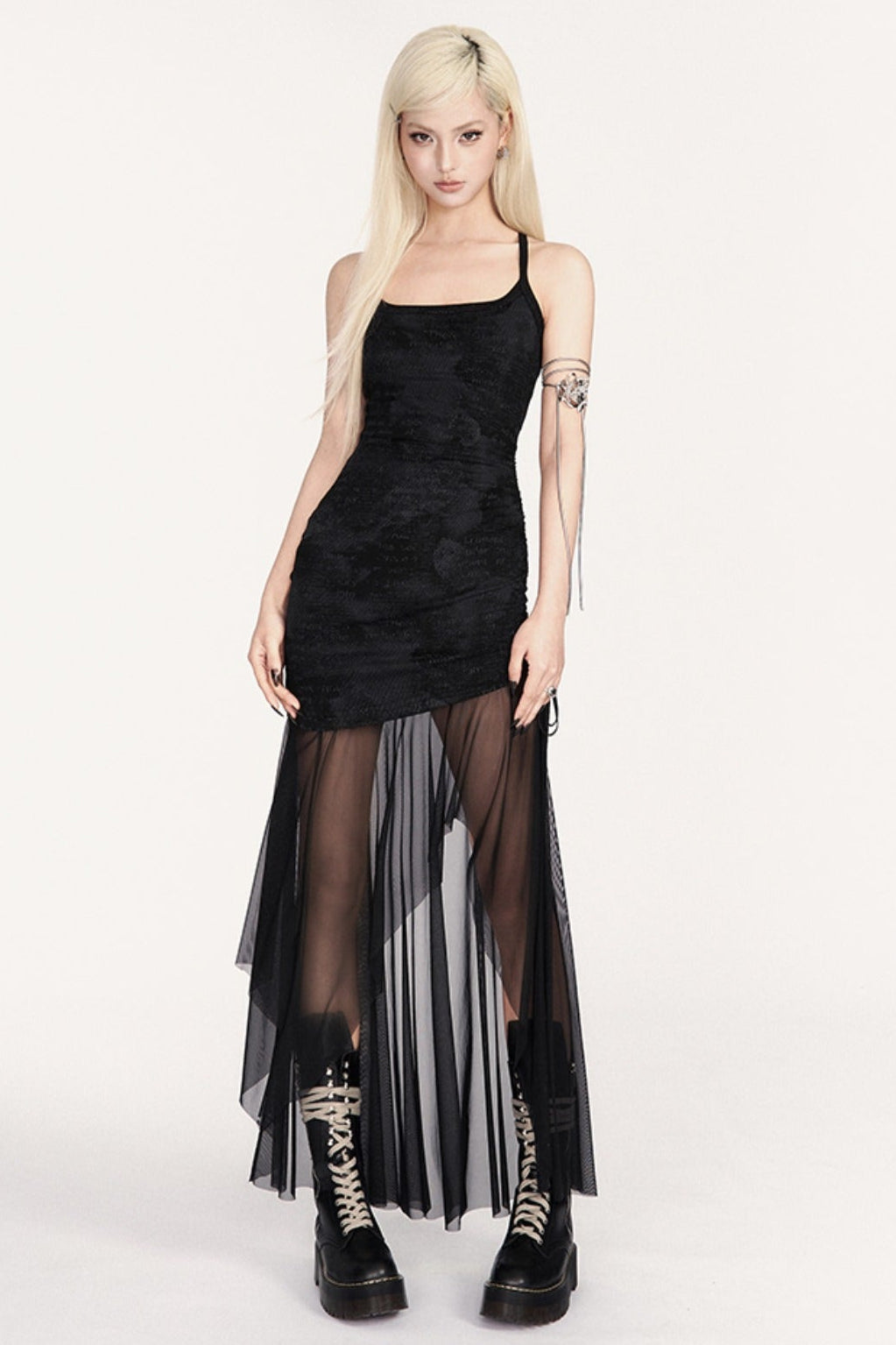Kleid Mesh Wrap Sheer Resort