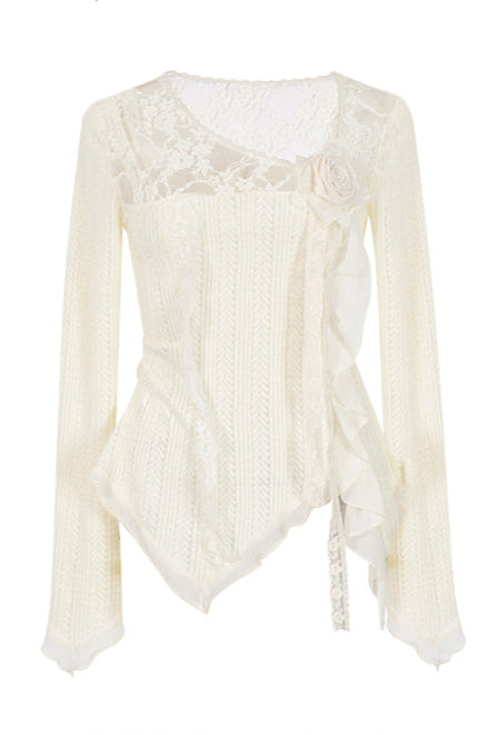 ワイルドティーホワイト+フェアリーロングイレギュラートップスカート