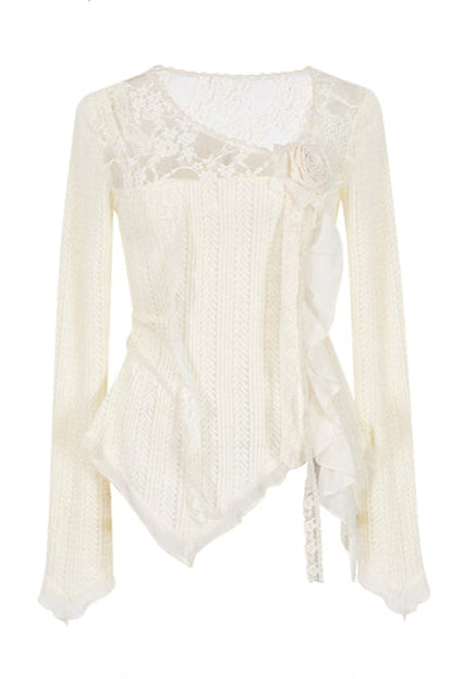 ワイルドティーホワイト+フェアリーロングイレギュラートップスカート