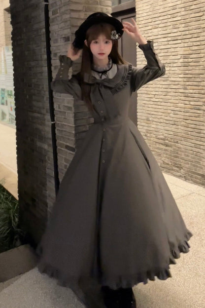 Mode Langes Kleid Elegant Retro Klassisch