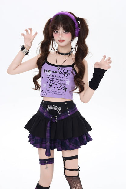 キャミソールタイトレターアメリカングラフィティ