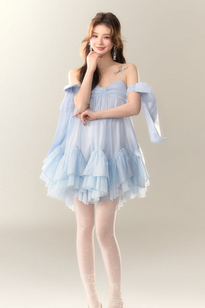 Perlensaum-Sohlenkleid Sweet Cami Salt Sea