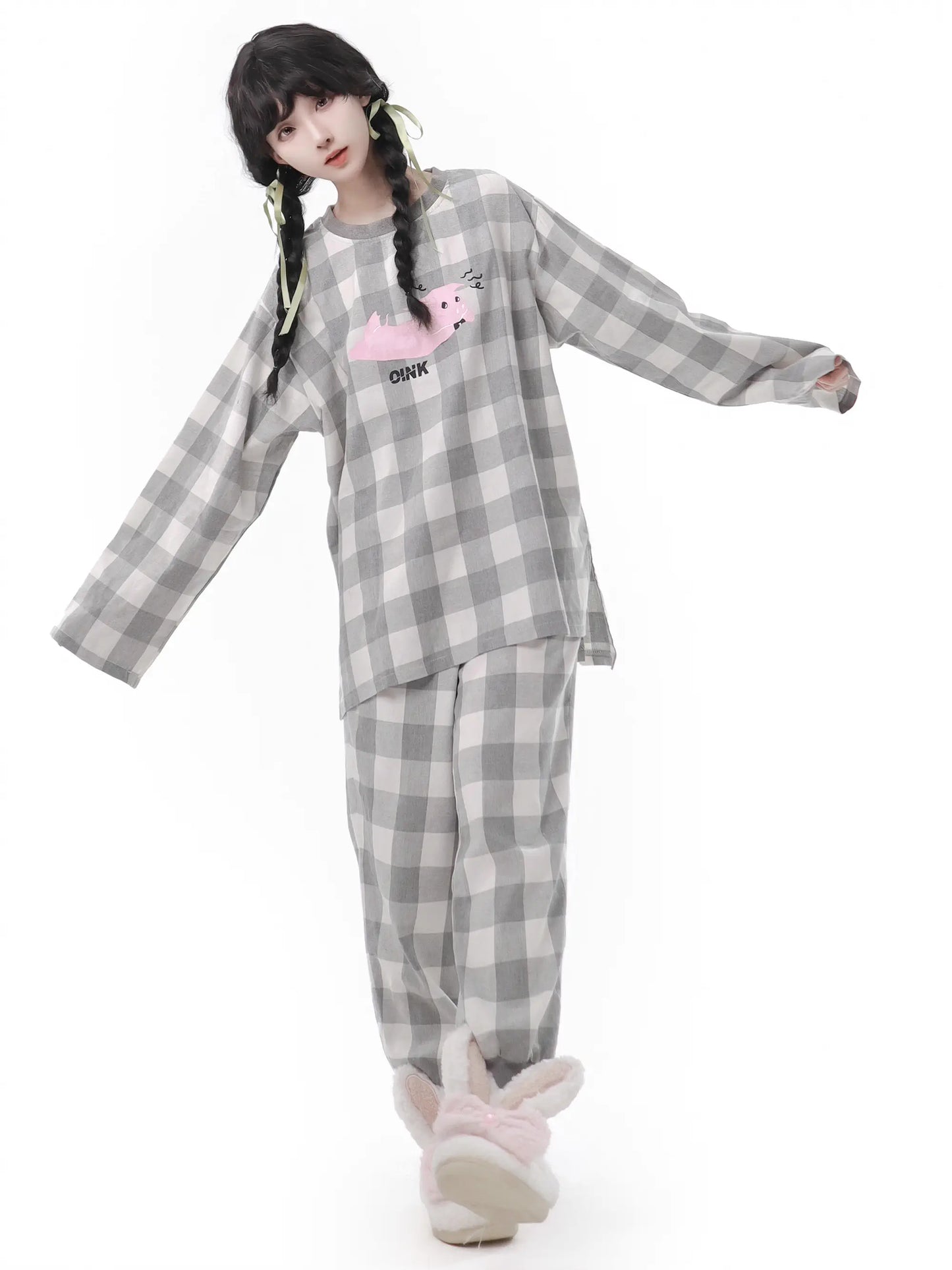 ソフトコットンパジャマ ラウンジウェア カジュアルチェック