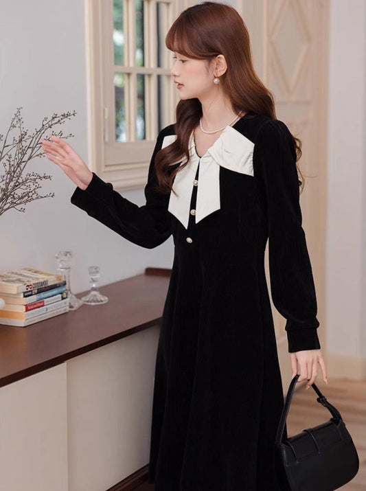 Kleid Retro Chic Französisch Stil College