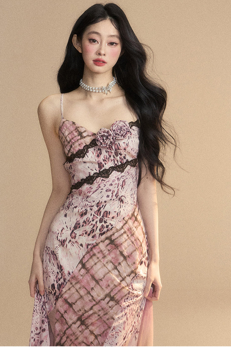 Kleid Eine Schulter Dame Lange