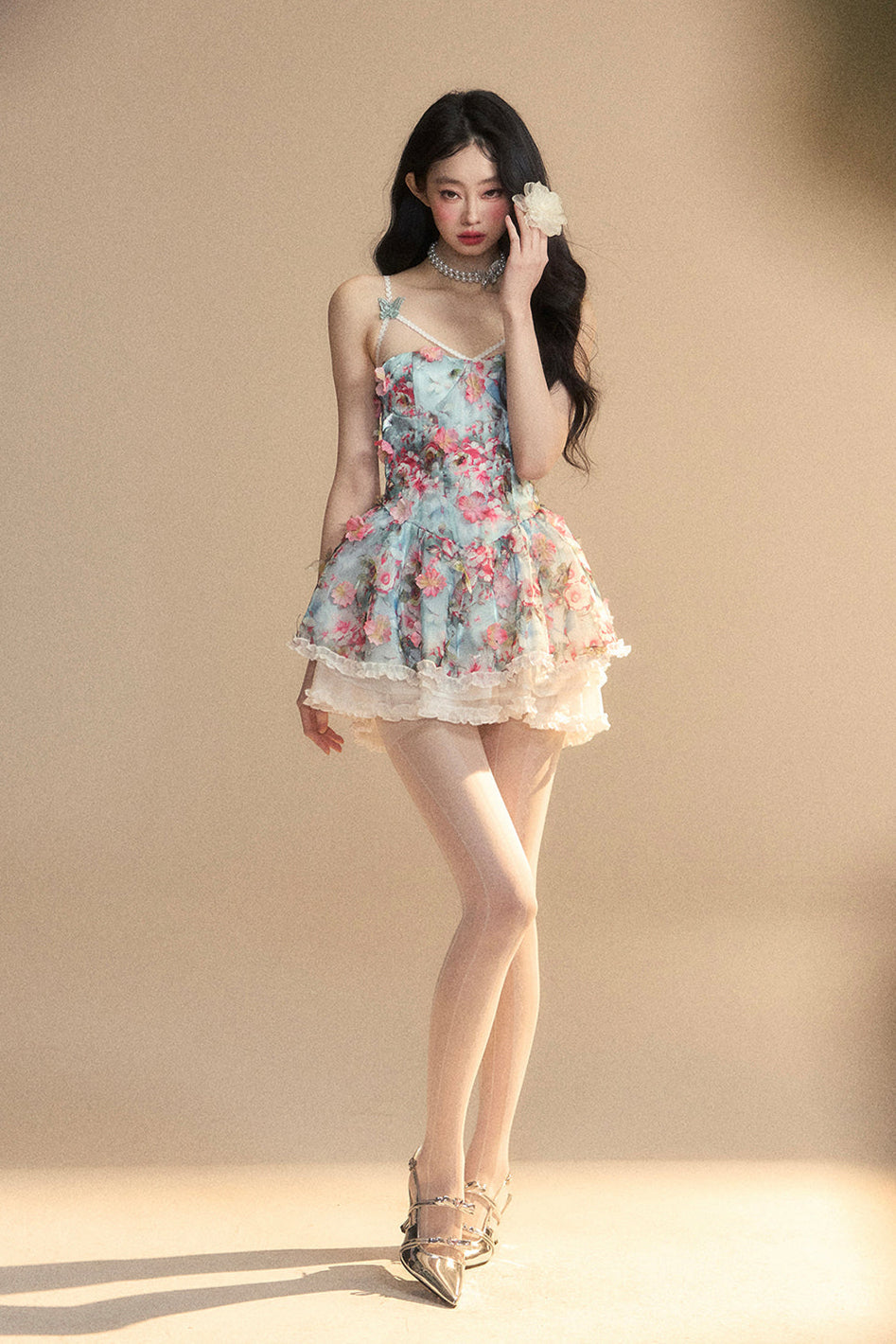 Camisole Blumenprodukt Prinzessin Kleid Malerei Vorbestellung