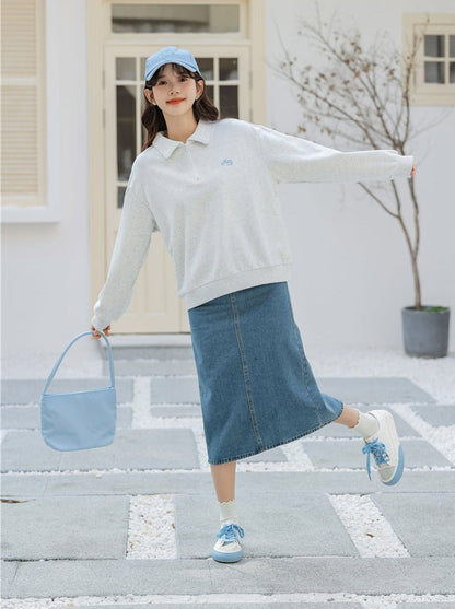 Freizeit-Poloshirts im College-Stil