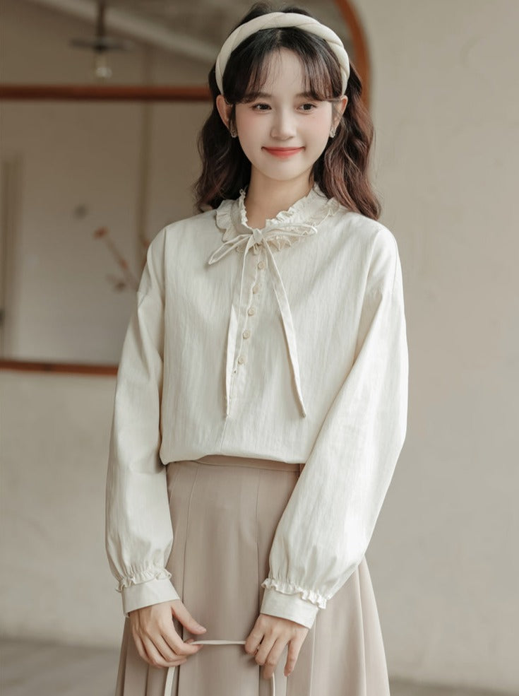 ランタンルーズスリーブブラウスフレンチ