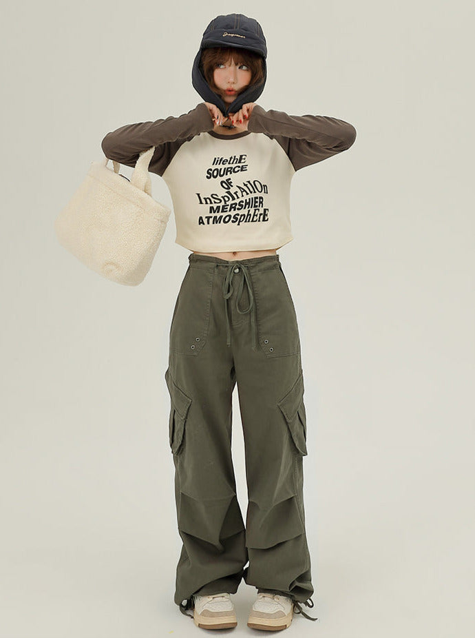 Wide Cargo Fold American Pinch Pants