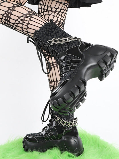 Subculture Chain Boots Motorcycle