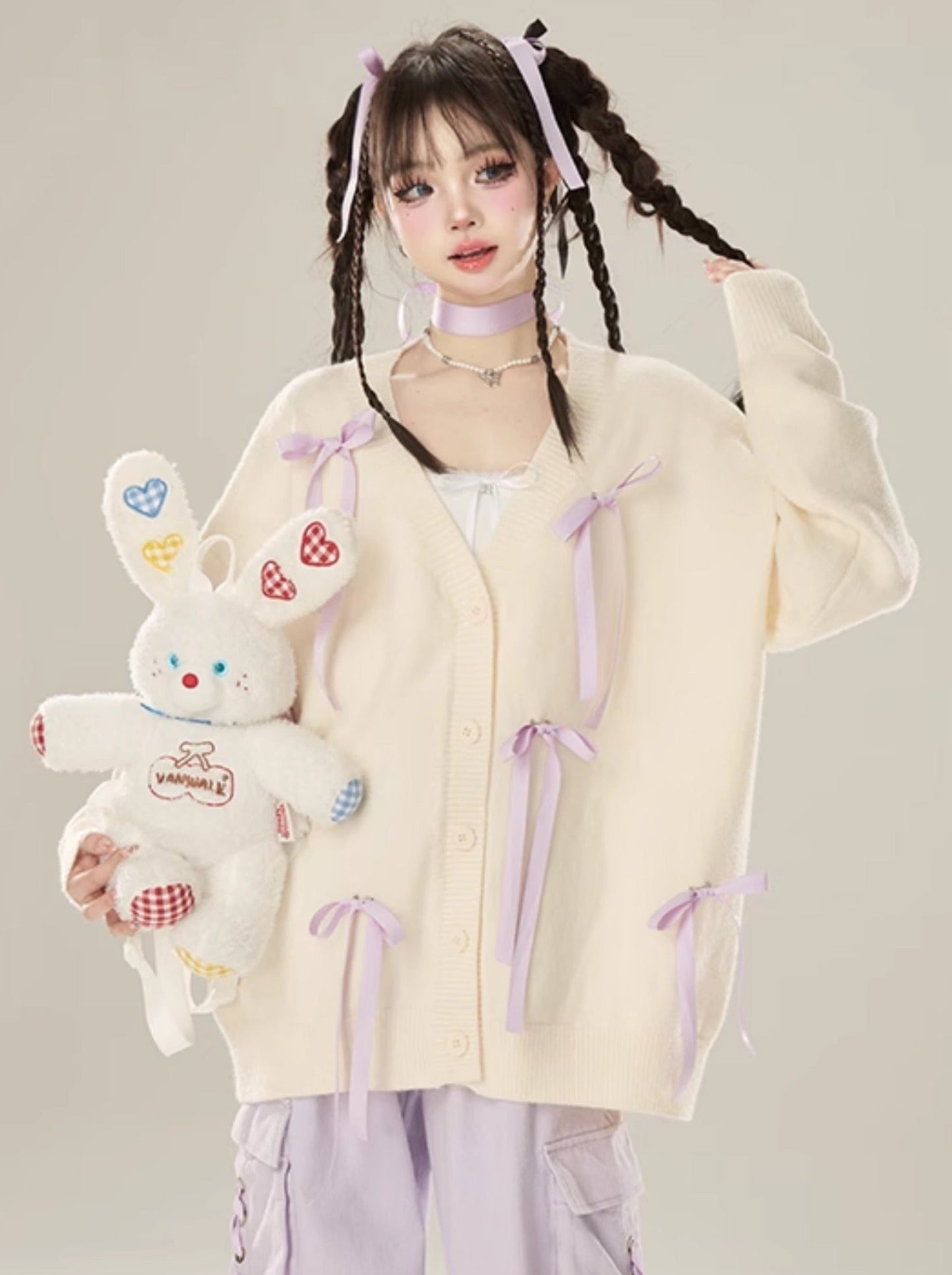 Satin Knit Loose Purple