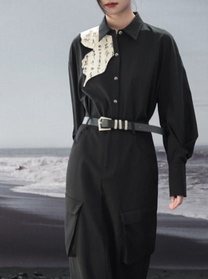 Sleeve China Design New Shirt Volume Niche Printed