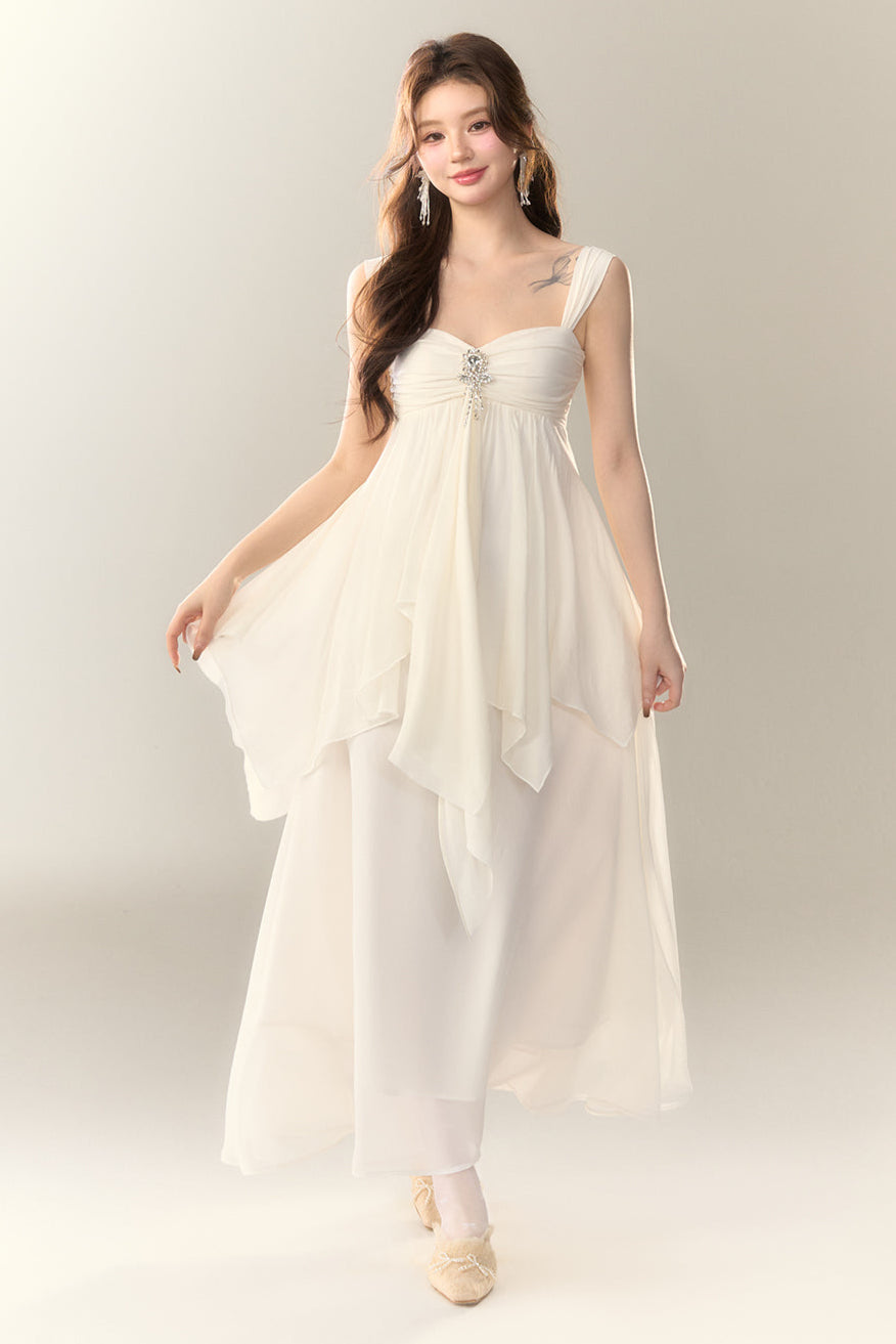 Neu Unregelmäßigen Kleid Küste Strass Schwimm