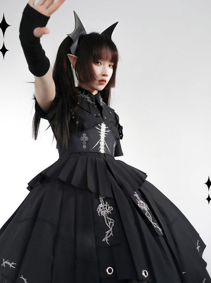 Dress Misty Thorns Dark Lolita Elegant Black
