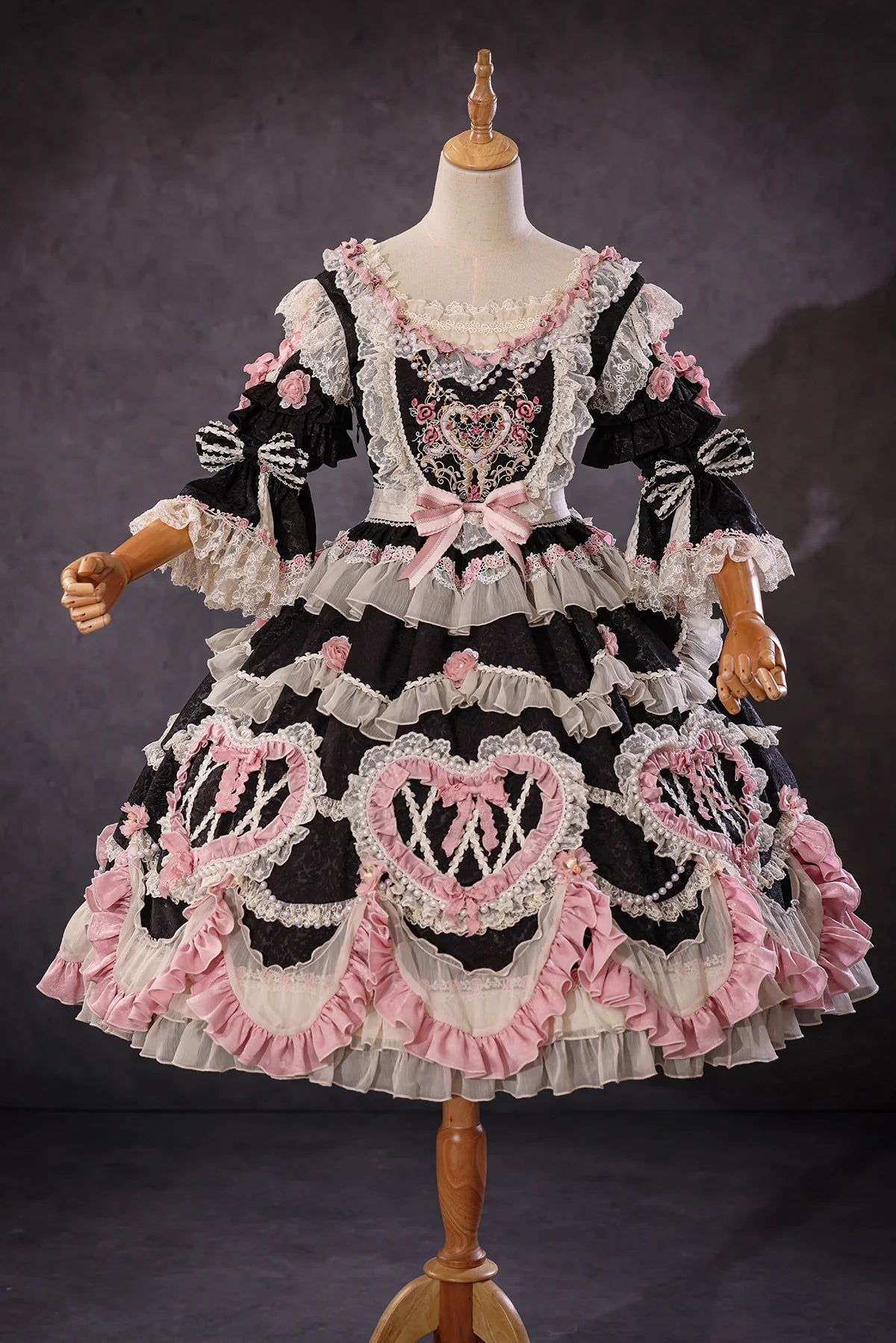 Antique Cake Nightfall Dance OP dress on mannequin by BR Thorn Rose