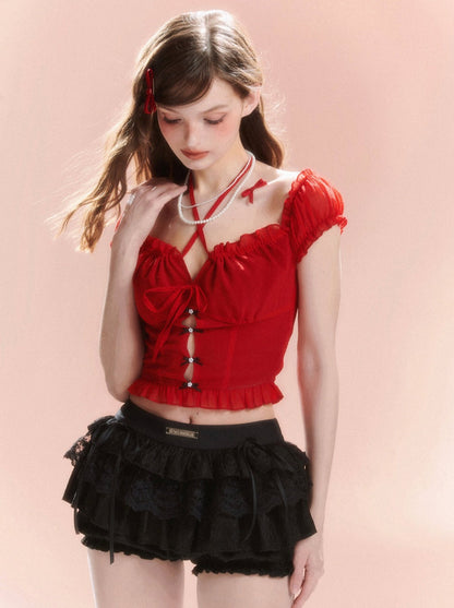 French Sweet Top Schnürung