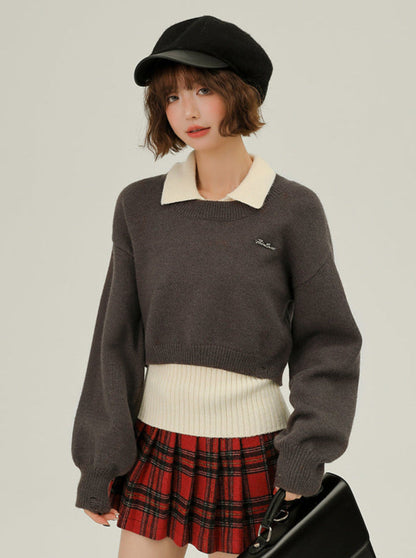 Piece Top Layered Two Set Knit