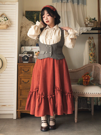 Rock Rüschen Blütenblatt Retro Anhänger