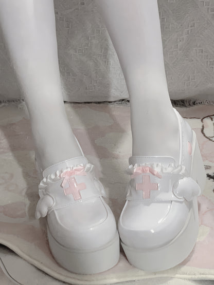 Kaikai Shoes Angel Lace Platform Medical