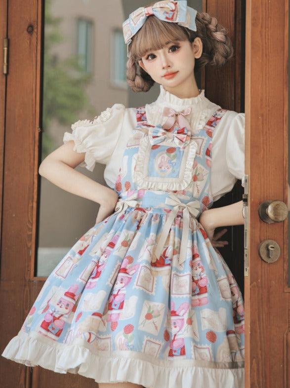 Lolita Lace-up Blouse Dress Suspender Lolita