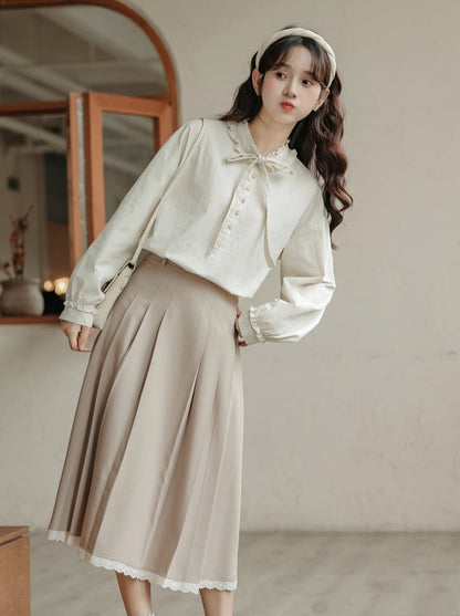 ランタンルーズスリーブブラウスフレンチ