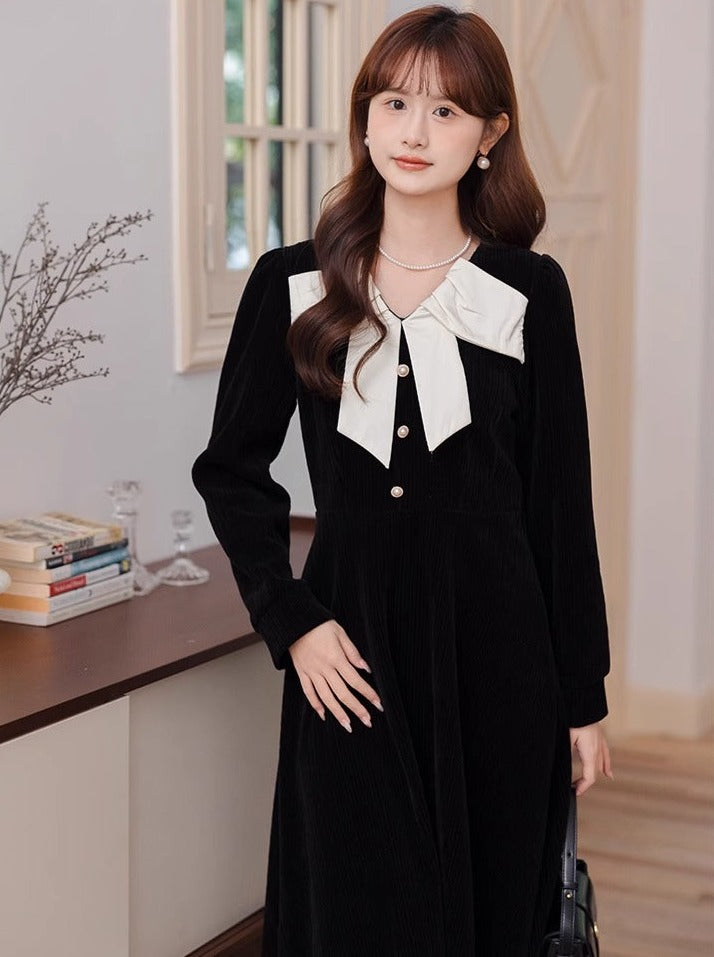 Kleid Retro Chic Französisch Stil College