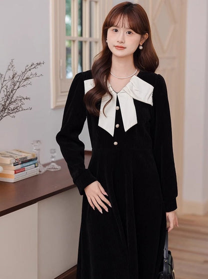 Kleid Retro Chic Französisch Stil College