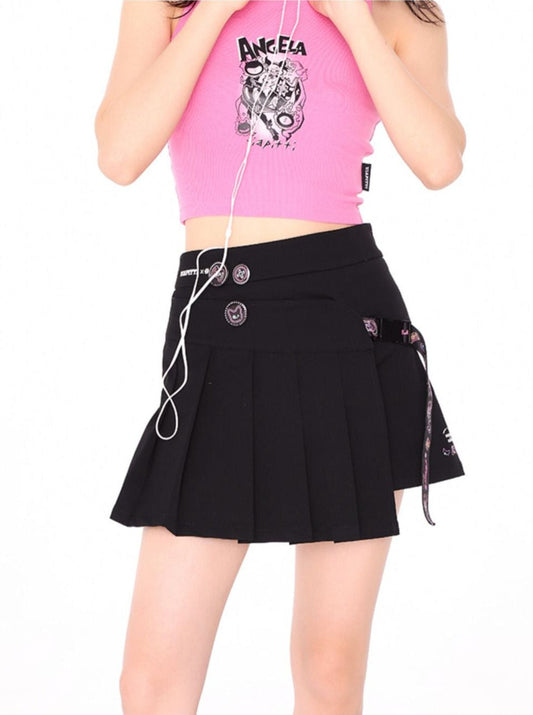 アシンメトリーイレギュラーAラインプリーツスカート