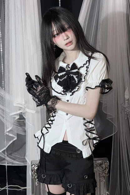 リボンクラッシュシャツ