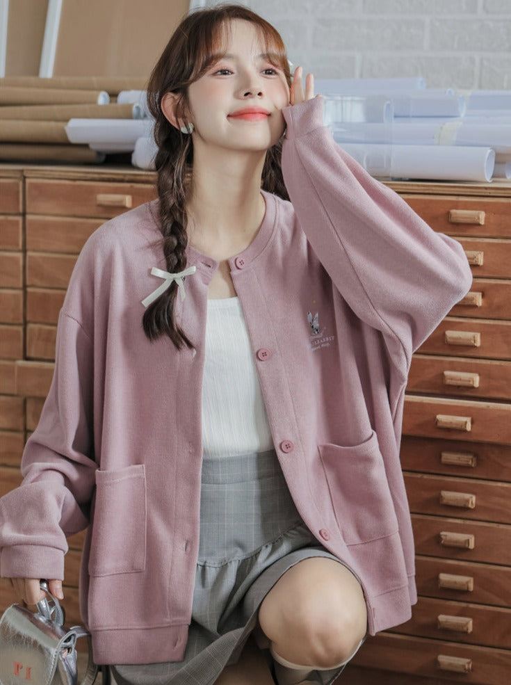 ドロップルーズダスティジャケットショルダースリーブピンクフィット