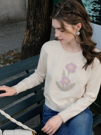 セーター パリ 花 チューリップ ショップ クイーン フランス