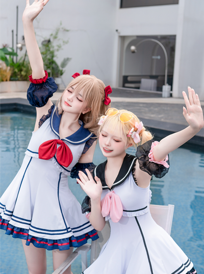 Dress Swimsuit Sailor Frilled Lolita Marine