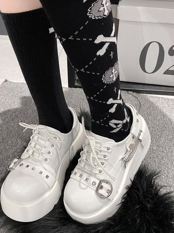 Punk Platform Shoes Studded Lolita