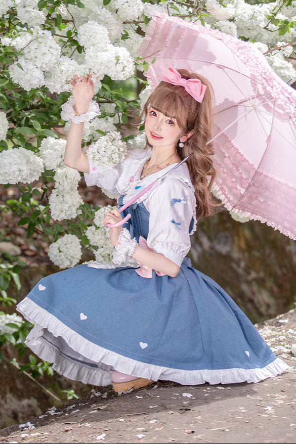 + デニムエプロン ロリータインナーウェア ジャンパースカート ライトドール 生