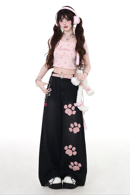 Straight Waist Jeans Sweet High