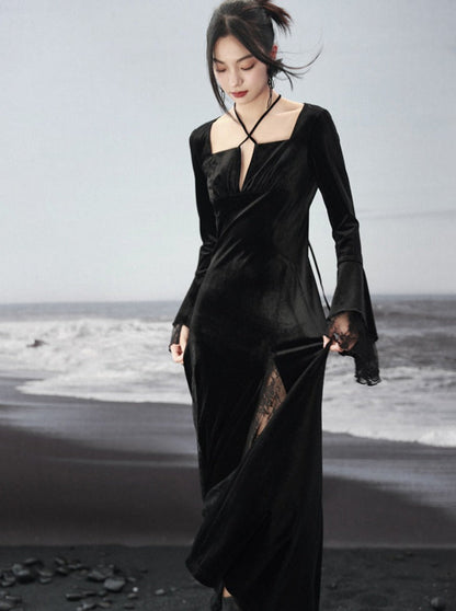 Dresses Romantic Dark Splicing