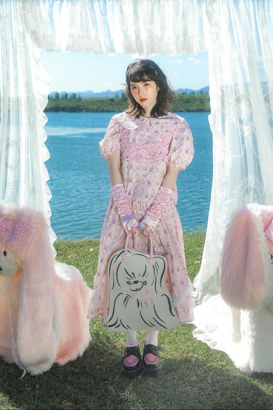 バブルスリーブアイランドスウィートシャツ