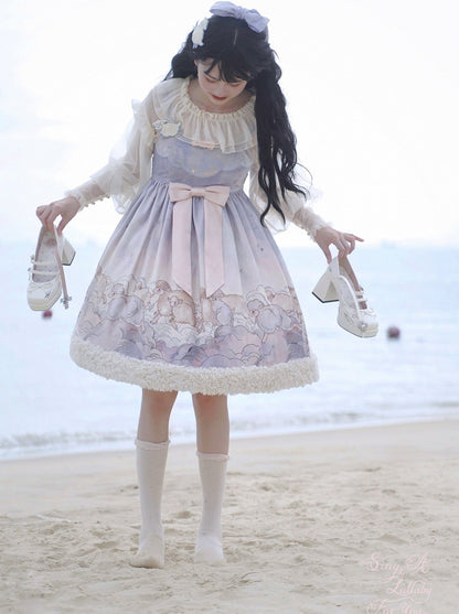 Cable Design High Neck Knit + Knit Leg Warmer + Fancy Lolly Ta Dress