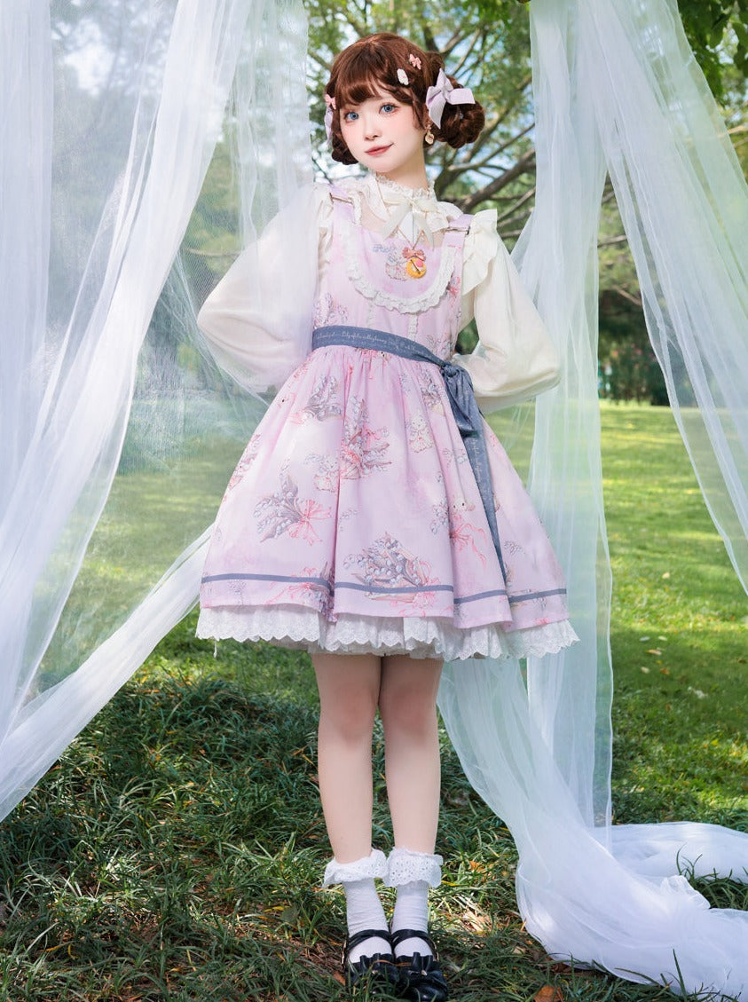 Girly Flower Lolita Dress Retro