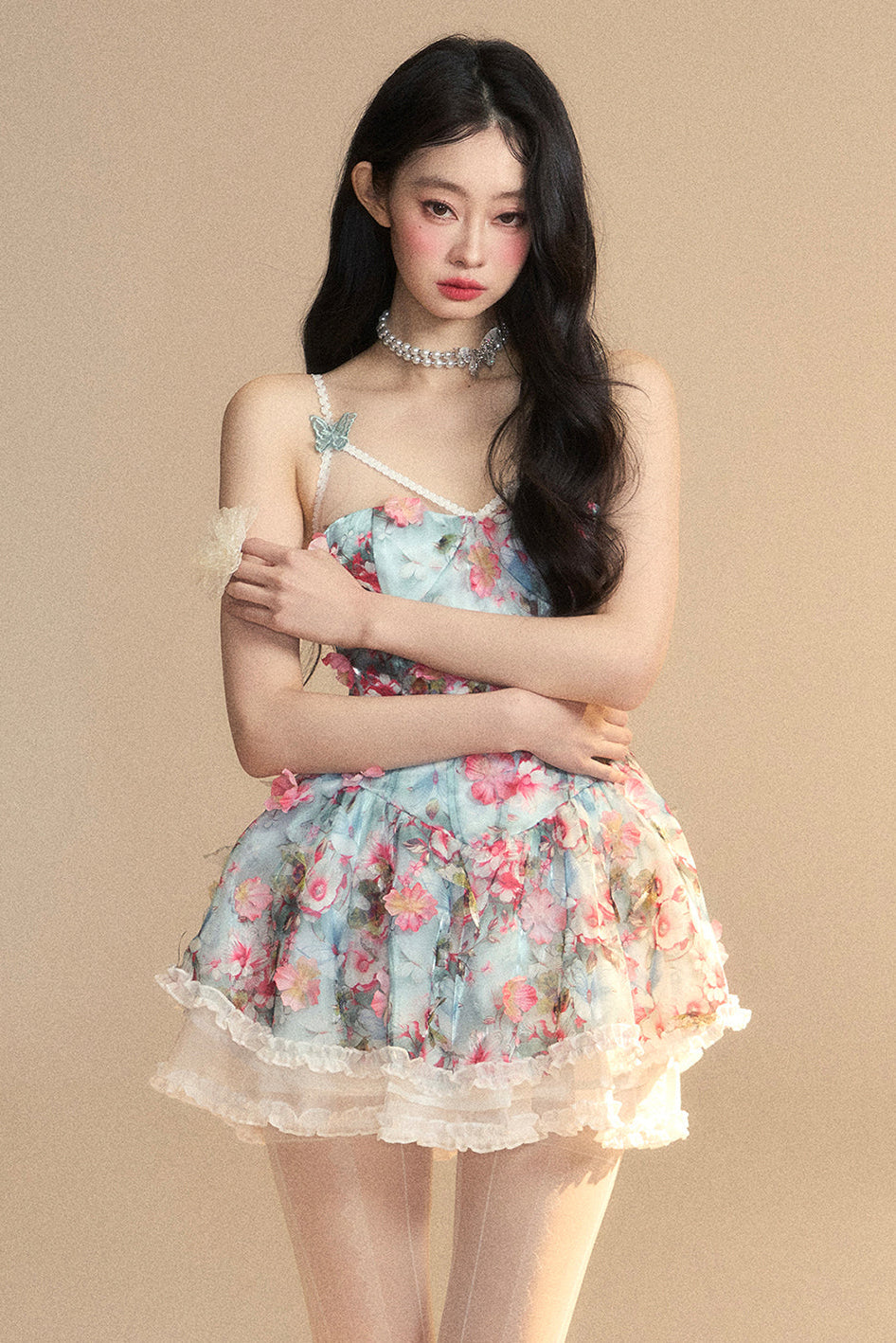 Camisole Blumenprodukt Prinzessin Kleid Malerei Vorbestellung