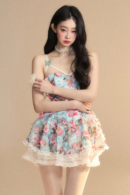 Camisole Blumenprodukt Prinzessin Kleid Malerei Vorbestellung