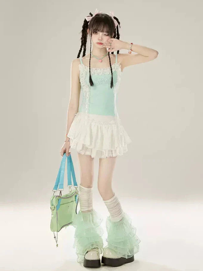 ミントキャミソールディフューザーレース