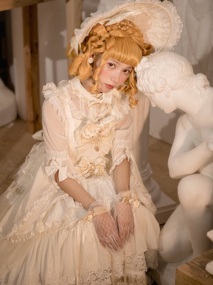 ゴージャスなプリンセスロリータのウェディングドレス