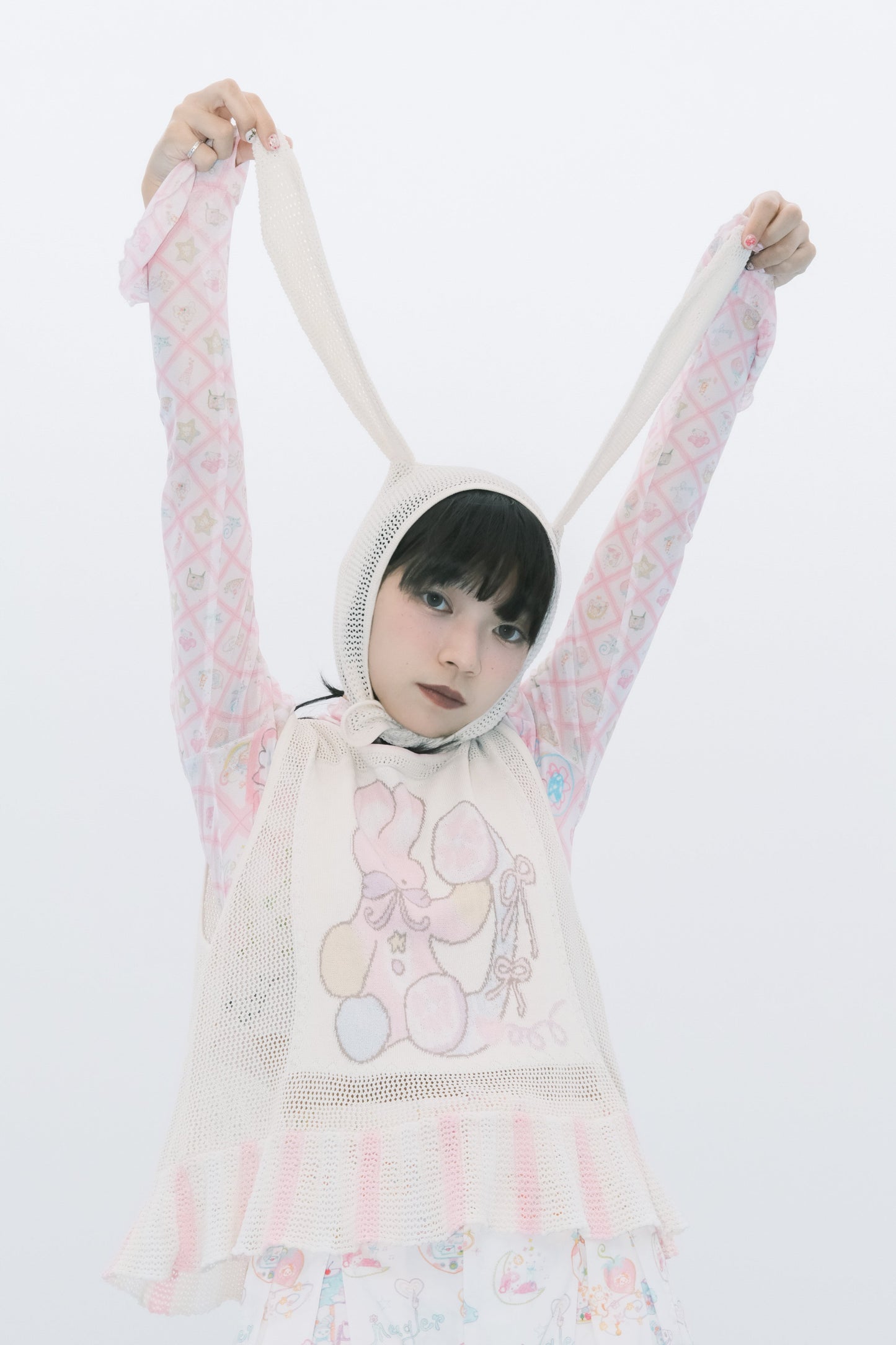 サブカルチャー動物帽子メッシュベスト+