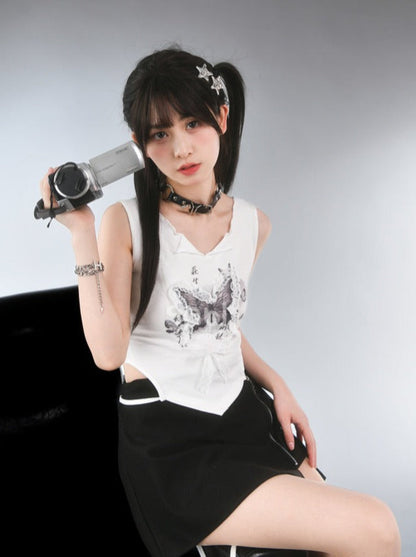 Girl Hot Millennial Style Top Sleeveless