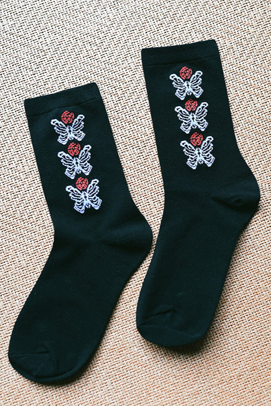 レトロミディアムバタフライブルームソックス