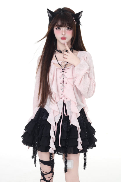 デザインシャツ スウィート フリル クール