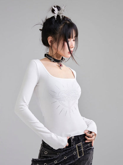 Diamond Slim Top Girl Tops Hot Fit Hot