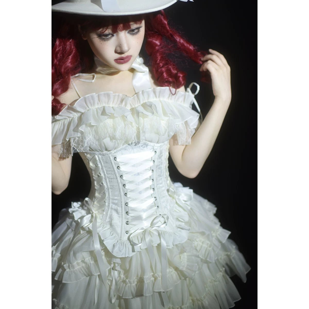 Veiled Butterfly Gothic Lolita Corset & Skirt | Luna Script